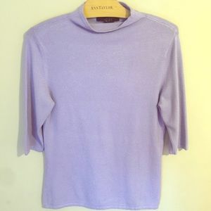Purple Express Mock Neck Sweater Shirt
